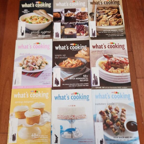 Kraft "What's Cooking" Magazine Lot of 9 Simple Family Recipes - Picture 1 of 10